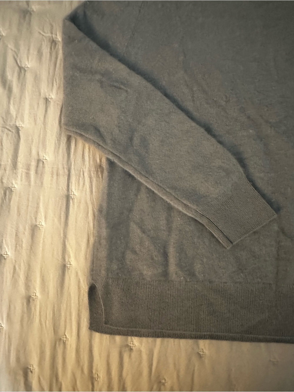 AllSaints 100% Cashmere Crewneck Sweater Grey Size M - Picture 5 of 6